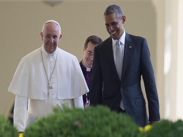 Pope Francis with 2009 Nobel Peace Prize winner President Obama